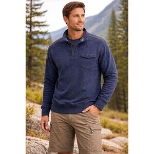 Tommy Bahama Men's Sweater Long Sleeve  Blue Island Trends Perfect Fit Medium